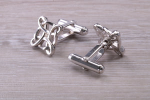 Gentleman's Cufflinks. Patterned square profile, made from solid sterling silver traditional cufflinks with swivel back fittings.