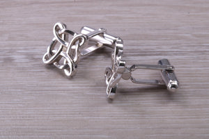 Gentleman's Cufflinks. Patterned square profile, made from solid sterling silver traditional cufflinks with swivel back fittings.