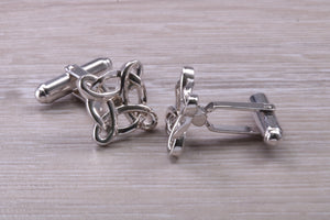 Gentleman's Cufflinks. Patterned square profile, made from solid sterling silver traditional cufflinks with swivel back fittings.