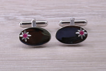 Load image into Gallery viewer, Ruby set Gentleman&#39;s Cufflinks