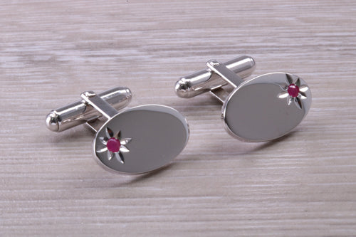Ruby set Gentleman's Cufflinks