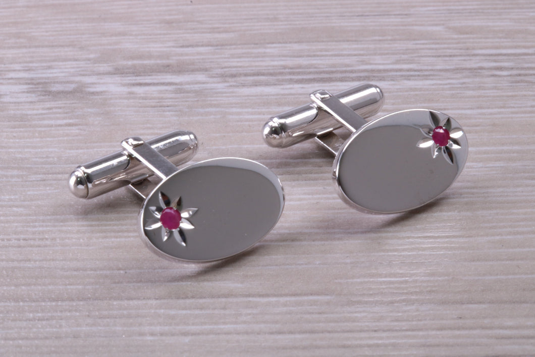 Ruby set Gentleman's Cufflinks