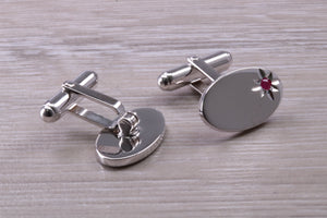 Ruby set Gentleman's Cufflinks