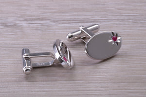 Ruby set Gentleman's Cufflinks