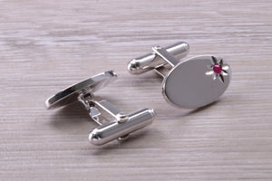 Ruby set Gentleman's Cufflinks
