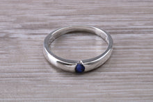 Load image into Gallery viewer, Natural Blue Sapphire Petite Ring