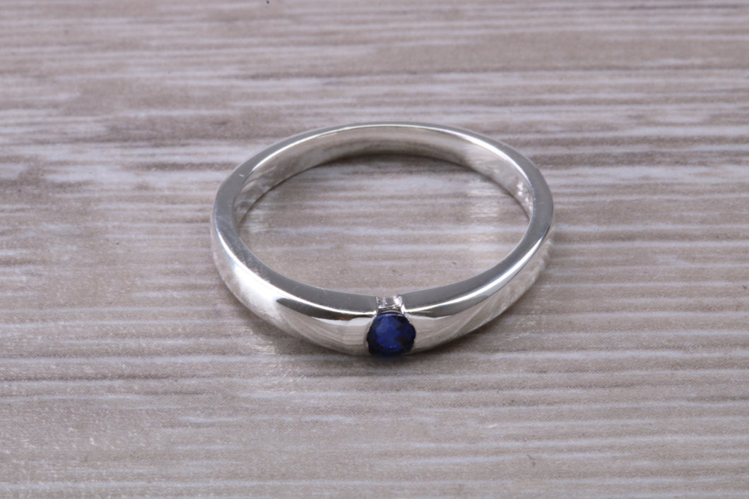 Natural Blue Sapphire Petite Ring