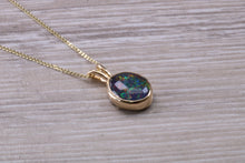 Load image into Gallery viewer, Very Fiery Natural Opal Yellow Gold Necklace