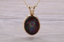 Load image into Gallery viewer, Very Fiery Natural Opal Yellow Gold Necklace