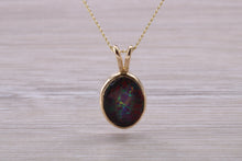 Load image into Gallery viewer, Very Fiery Natural Opal Yellow Gold Necklace