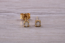Load image into Gallery viewer, Simple Diamond Solitaire Stud Earrings