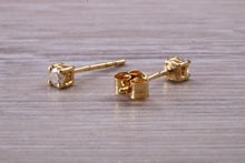 Load image into Gallery viewer, Simple Diamond Solitaire Stud Earrings