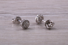 Load image into Gallery viewer, Diamond Cluster set White Gold Stud Earrings