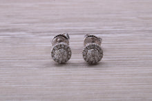 Load image into Gallery viewer, Diamond Cluster set White Gold Stud Earrings