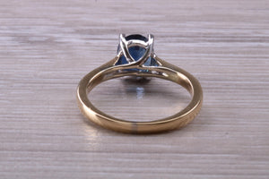 Stunning 1.50 carat Oval cut Royal Blue Sapphire Solitaire