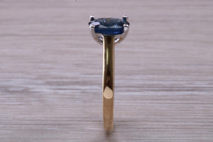 Stunning 1.50 carat Oval cut Royal Blue Sapphire Solitaire