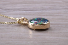 Load image into Gallery viewer, Very Fiery Natural Opal Yellow Gold Necklace