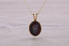 Load image into Gallery viewer, Very Fiery Natural Opal Yellow Gold Necklace
