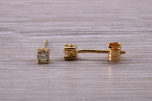 Load image into Gallery viewer, Simple Diamond Solitaire Stud Earrings