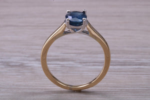 Stunning 1.50 carat Oval cut Royal Blue Sapphire Solitaire