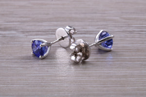One carat AAA grade Tanzanite Stud Earrings