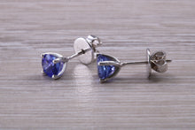 Load image into Gallery viewer, One carat AAA grade Tanzanite Stud Earrings