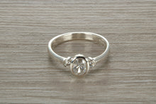 Load image into Gallery viewer, Sterling Silver White C Z Trilogy Ring