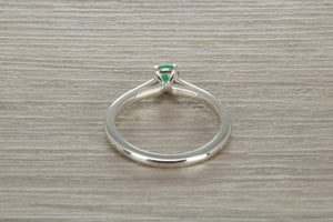 Natural Emerald Solitaire Ring