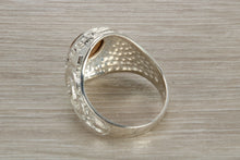 Load image into Gallery viewer, Gents Sterling Silver Tigers Eye set College Ring