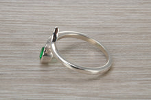 Load image into Gallery viewer, Sterling Silver Emerald C Z set Ring