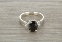 Load image into Gallery viewer, Sterling Silver Black and White C Z Ring