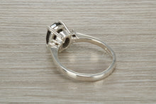 Load image into Gallery viewer, Sterling Silver Black and White C Z Ring