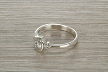 Load image into Gallery viewer, Sterling Silver White C Z Trilogy Ring