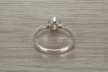 Load image into Gallery viewer, Sterling Silver White C Z Trilogy Ring