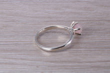 Load image into Gallery viewer, Cabochon cut Pink Rose Quartz Solitaire