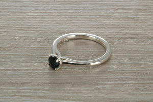 Natural Blue Sapphire Solitaire Ring