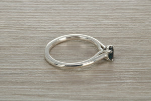 Natural Blue Sapphire Solitaire Ring