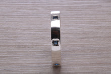 Load image into Gallery viewer, Chunky Band set with Six Square cut Blue Sapphire&#39;s
