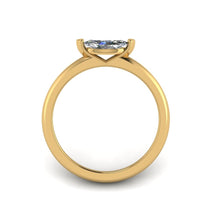 Load image into Gallery viewer, Marquise cut One carat Moissanite Diamond Solitaire, Choice of Platinum or Yellow Gold