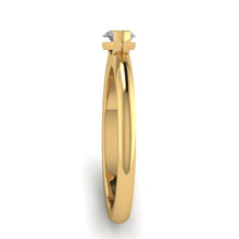 Load image into Gallery viewer, Marquise cut One carat Moissanite Diamond Solitaire, Choice of Platinum or Yellow Gold