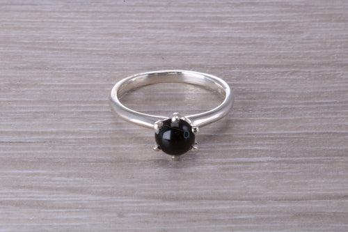 Black Onyx Cabochon cut Solitaire