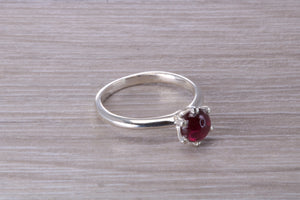 Cabochon cut Amethyst Solitaire
