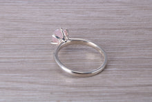 Load image into Gallery viewer, Cabochon cut Pink Rose Quartz Solitaire