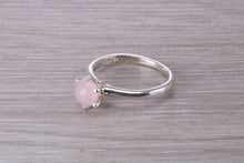 Load image into Gallery viewer, Cabochon cut Pink Rose Quartz Solitaire