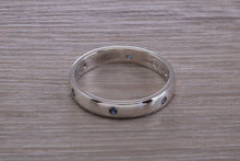 Load image into Gallery viewer, Diamond set Chunky Silver Band
