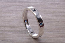 Load image into Gallery viewer, Chunky Band set with Six Square cut Blue Sapphire&#39;s
