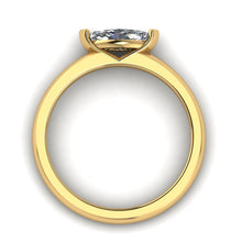 Load image into Gallery viewer, Marquise cut One carat Moissanite Diamond Solitaire, Choice of Platinum or Yellow Gold