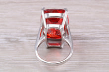 Load image into Gallery viewer, Very Large Hessonite Garnet C Z Ring