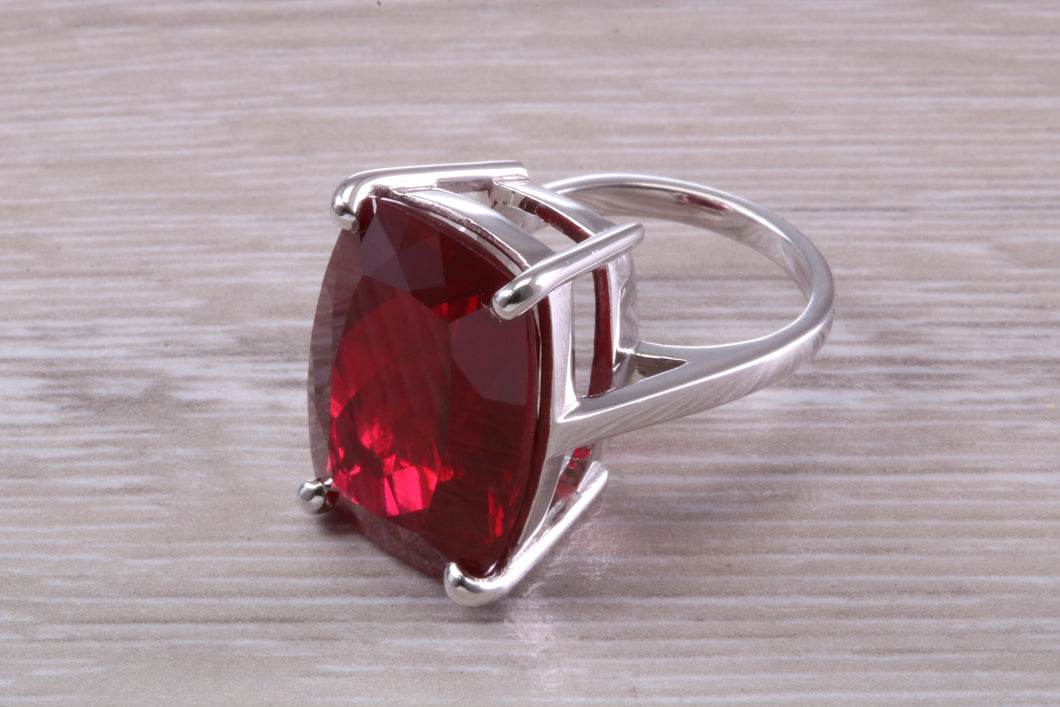 Very Large Garnet C Z Ring