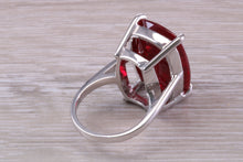 Load image into Gallery viewer, Very Large Garnet C Z Ring